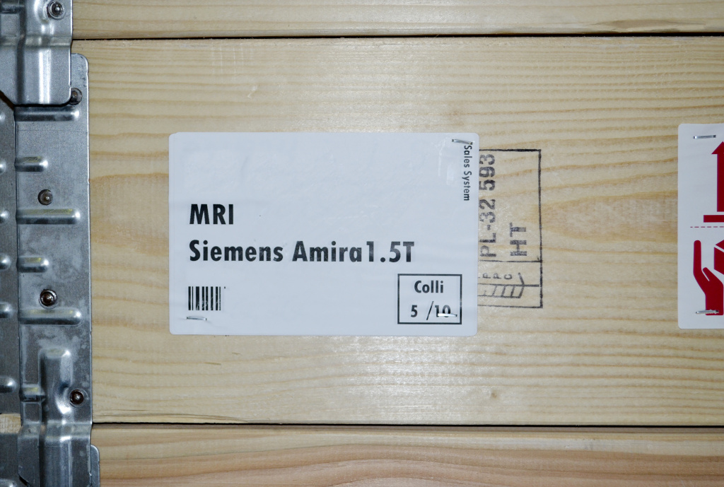 Отправка системы по проекту оснащения кабинета МРТ томографом Siemens Magnetom Amira